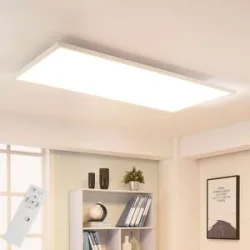 LED Panel Arya Arcchio, dimmbar, weiß / opal, für Arbeitszimmer / Büro, Kunststoff, LED Panel
