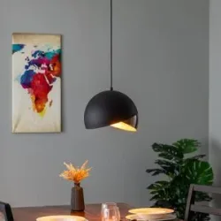 Hängelampe Pacman 2633 Opviq, dimmbar, schwarz, für Wohn- / Esszimmer, Metall, Modern, Pendelleuchte