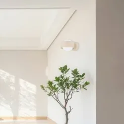 Wandlampe Mado Argon, dimmbar, creme / amber, für Wohn- / Esszimmer, Metall, Modern, Wandleuchte, Wandlampe Innen