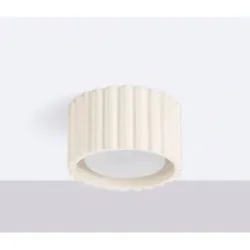 Deckenlampe RIBLA SOLLUX LIGHTING, dimmbar, creme / amber, für Wohn- / Esszimmer, Aluminium, Deckenlampe