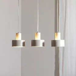 Hängelampe Rif 3 SIGMA, dimmbar, creme / amber, für Wohn- / Esszimmer, Metall, Modern, Pendelleuchte