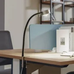 Klemmleuchte Jyla Lindby, alu / grau / zink, für Wohn- / Esszimmer, Metall, Modern, Klemmleuchte