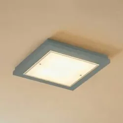 Deckenlampe Tally Argon, grün, für Flurbereich, Holz, Deckenlampe