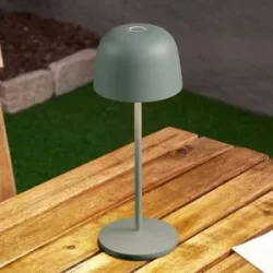 Lindby LED-Akku-Tischleuchte Arietty, grün, dimmbar, IP65 Arietty Lindby, dimmbar, grün, für Wohn- / Esszimmer, Aluminium, Modern