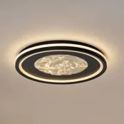 LED Deckenlampe Tillian Lucande, dimmbar, schwarz, für Wohn- / Esszimmer, Metall, Modern, LED Deckenleuchte