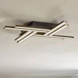 LED Deckenlampe Largo Domiluce, schwarz, für Wohn- / Esszimmer, Aluminium, Modern, LED Deckenleuchte