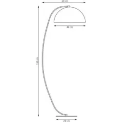 Stehlampe Arcos EMIBIG LIGHTING, weiß / opal, für Wohn- / Esszimmer, Metall, Modern, Stehlampe