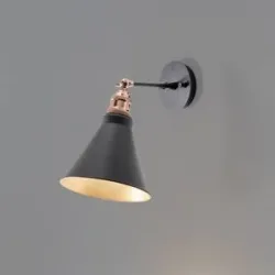 Wandlampe Berceste Opviq, dimmbar, schwarz, für Wohn- / Esszimmer, Metall, Wandleuchte, Wandlampe Innen