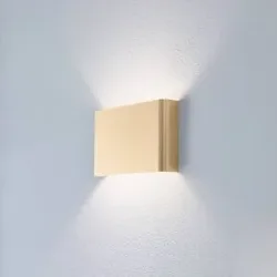 Euluna Wandlampe Haga Nowodvorski Lighting, dimmbar, messing / gold, für Wohn- / Esszimmer, Aluminium, Modern, Wandleuchte, Wandlampe Innen