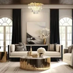 Kristall Deckenlampe Milano Milagro Lighting, messing / gold, für Wohn- / Esszimmer, Glas, Deckenlampe
