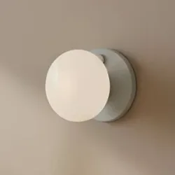 Wandlampe Flo ALDEX, dimmbar, alu / grau / zink, für Wohn- / Esszimmer, Metall, Design, Wandleuchte, Wandlampe Innen