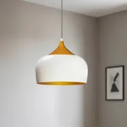 Hängelampe Qwen ROYALTECH, dimmbar, weiß / opal, für Wohn- / Esszimmer, Metall, Modern, Pendelleuchte