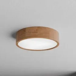 Deckenleuchte Cleo DR375, IP20, Sensor, Ø 38 cm, Eichenholz DR375 TEMAR LIGHTING, Holz hell, für Wohn- / Esszimmer, Holz, Deckenlampe