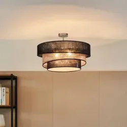 Deckenlampe Ayvira Lindby, dimmbar, schwarz, für Wohn- / Esszimmer, Modern, Deckenlampe