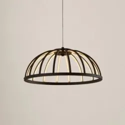 Hängelampe Attea Lucande, dimmbar, schwarz, für Wohn- / Esszimmer, Aluminium, Modern