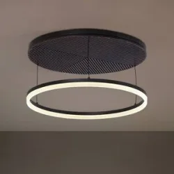 LED Deckenlampe Orven Lucande, dimmbar, schwarz, für Wohn- / Esszimmer, Metall, Modern, LED Deckenleuchte