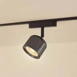Lindby LED-Spot 48 V Lumaro, grau, Ø 8,2 cm, Alu, dimmbar Lumaro 48V Lindby,, alu / grau / zink, für Wohn- / Esszimmer, Aluminium, Modern