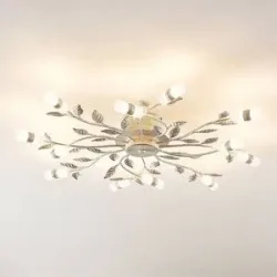 LED Deckenlampe Bolonia Lindby, bronze / altmessing, für Wohn- / Esszimmer, Metall, Landhaus / Rustikal, LED Deckenleuchte