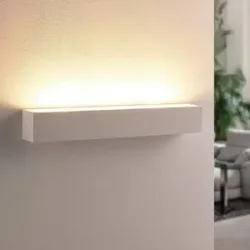 Wandlampe Santino Lindby, dimmbar, weiß / opal, für Wohn- / Esszimmer, Gips / Ton, Modern, Wandleuchte, Wandlampe Innen