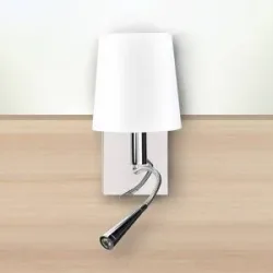 Aluminor Wandlampe Asset, chrom / silber, für Schlafzimmer, Metall, Wandleuchte, Wandlampe Innen
