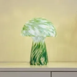 Tischlampe Hubi Lindby, grün, für Wohn- / Esszimmer, Glas, Modern, Tischlampe