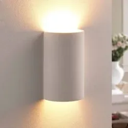 Wandlampe Colja Lindby, dimmbar, weiß / opal, für Wohn- / Esszimmer, Gips / Ton, Modern, Wandleuchte, Wandlampe Innen