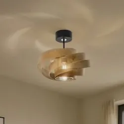 Deckenlampe Vento Domiluce, dimmbar, messing / gold, für Wohn- / Esszimmer, Metall, Modern, Deckenlampe
