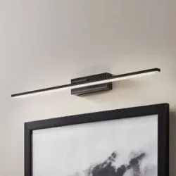 Wandlampe Miroir MCJ, schwarz, für Badezimmer, Aluminium, Modern, Wandleuchte, Wandlampe Bad