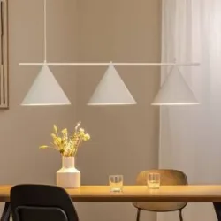 Hängelampe Capital Eko-Light, dimmbar, weiß / opal, für Wohn- / Esszimmer, Metall, Modern, Pendelleuchte