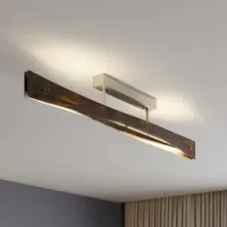 LED Deckenlampe Lian Quitani, dimmbar, braun / rost, für Wohn- / Esszimmer, Aluminium, Design, LED Deckenleuchte