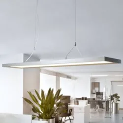 Hängelampe Dorean Arcchio, dimmbar, alu / grau / zink, für Arbeitszimmer / Büro, Metall, Modern