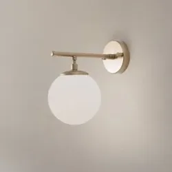Wandlampe Roe Opviq, dimmbar, messing / gold, für Wohn- / Esszimmer, Glas, Wandleuchte, Wandlampe Innen