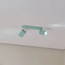 Deckenstrahler Livia, mintgrün, 35 cm, 2-flg., Metall, GU10 Livia TK Lighting, dimmbar, grün, für Kinderzimmer, Metall, Strahler
