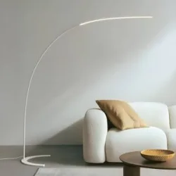 LED Stehlampe DANUA Lindby, dimmbar, weiß / opal, für Wohn- / Esszimmer, Metall, Modern, LED Stehlampe