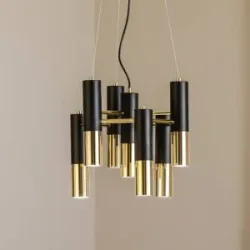 Hängelampe Orino Domiluce, dimmbar, messing / gold, für Wohn- / Esszimmer, Metall, Modern, Pendelleuchte