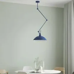 Designer Hängelampe Melos ALDEX, dimmbar, blau, für Wohn- / Esszimmer, Metall, Skandinavisch, Pendelleuchte