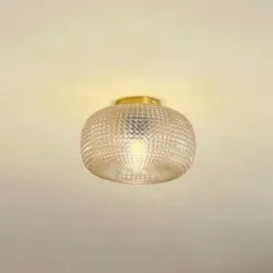 Deckenlampe Hildur Lindby, dimmbar, creme / amber, für Wohn- / Esszimmer, Glas, Deckenlampe