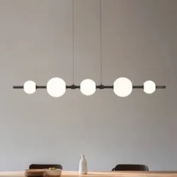 Hängelampe Tanira Lucande, dimmbar, schwarz, für Wohn- / Esszimmer, Metall, Modern