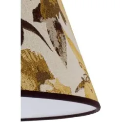 Lampenschirm Sofia Höhe 31 cm, Blumenmuster gelb Duolla, gelb / orange, Textil / Stoff / Seide