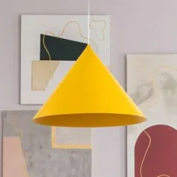 Hängeleuchte Cono, 1-flammig, Ø 50 cm, gelb, E27 Cono TK Lighting, dimmbar, gelb / orange, für Wohn- / Esszimmer, Metall, Modern