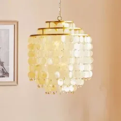 Hängelampe Ruben ONLI, messing / gold, für Wohn- / Esszimmer, Metall, Pendelleuchte