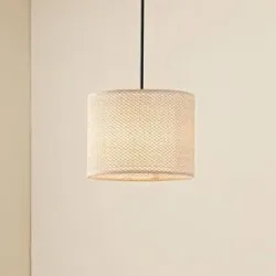 Hängelampe Soula Lindby, dimmbar, creme / amber, für Wohn- / Esszimmer, Kunststoff, Landhaus / Rustikal, Pendelleuchte