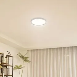 Deckenlampe Pravin Lindby, weiß / opal, für Wohn- / Esszimmer, Kunststoff, Modern, Deckenlampe