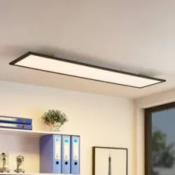 LED Panel Nelios Lindby, schwarz, für Küche, Aluminium, Modern, LED Panel