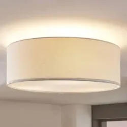 Deckenlampe Mariat Lindby, dimmbar, weiß / opal, für Wohn- / Esszimmer, Textil / Stoff / Seide, Modern, Deckenlampe