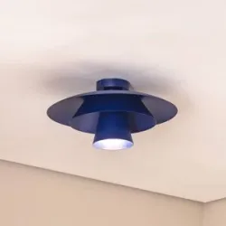 Deckenlampe Plato Luminex, dimmbar, blau, für Wohn- / Esszimmer, Metall, Modern, Deckenlampe