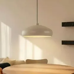 Hängelampe Elover Lindby, dimmbar, creme / amber, für Wohn- / Esszimmer, Metall, Modern, Pendelleuchte