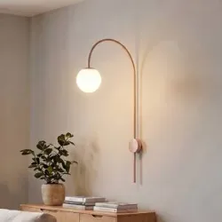 Wandlampe Una ALDEX, dimmbar, rot, für Wohn- / Esszimmer, Metall, Wandleuchte, Wandlampe Innen