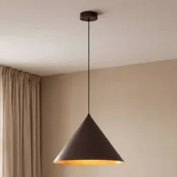 Hängeleuchte Cono, 1-flammig, Ø 50 cm, braun, E27 Cono TK Lighting, dimmbar, braun / rost, für Wohn- / Esszimmer, Metall, Modern
