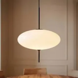 Glas Hängelampe Hikari Lindby, dimmbar, weiß / opal, für Wohn- / Esszimmer, Glas, Modern, Pendelleuchte